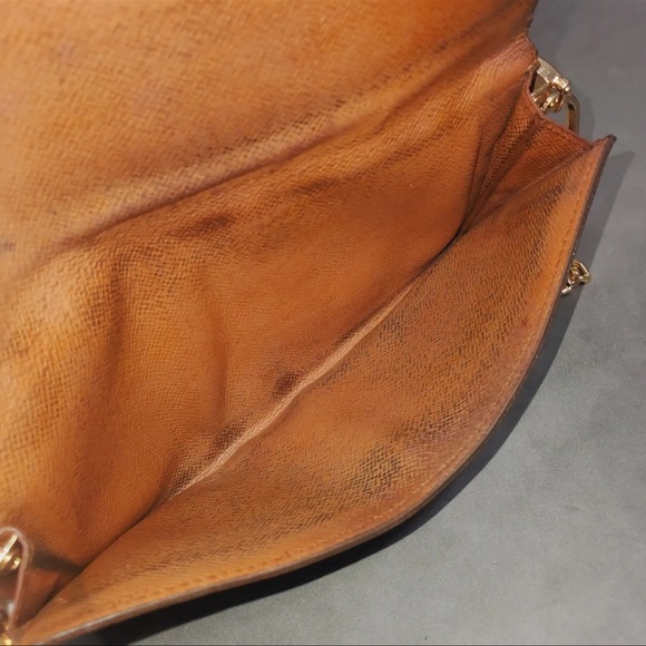 Authentic LOUIS VUITTON Crossbody Monogram Wallet Long Chain Woc Vintage Mi9002 - Picture 13 of 15